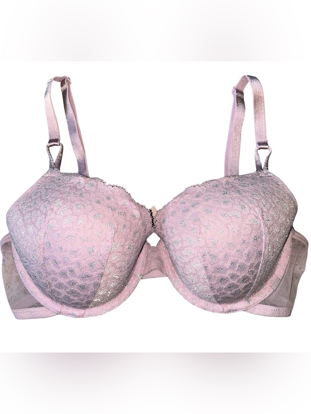 Victoria’s Secret 36C Lined Demi Lavender Lace Bra Women’s Animal Print
